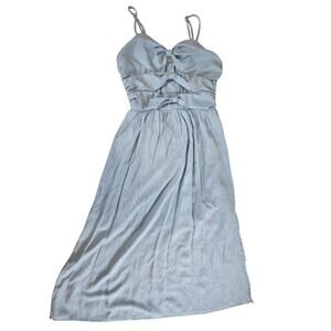 Altard state Bow Cut Out Bella Midi Dress Baby Blue Slip Tank Small